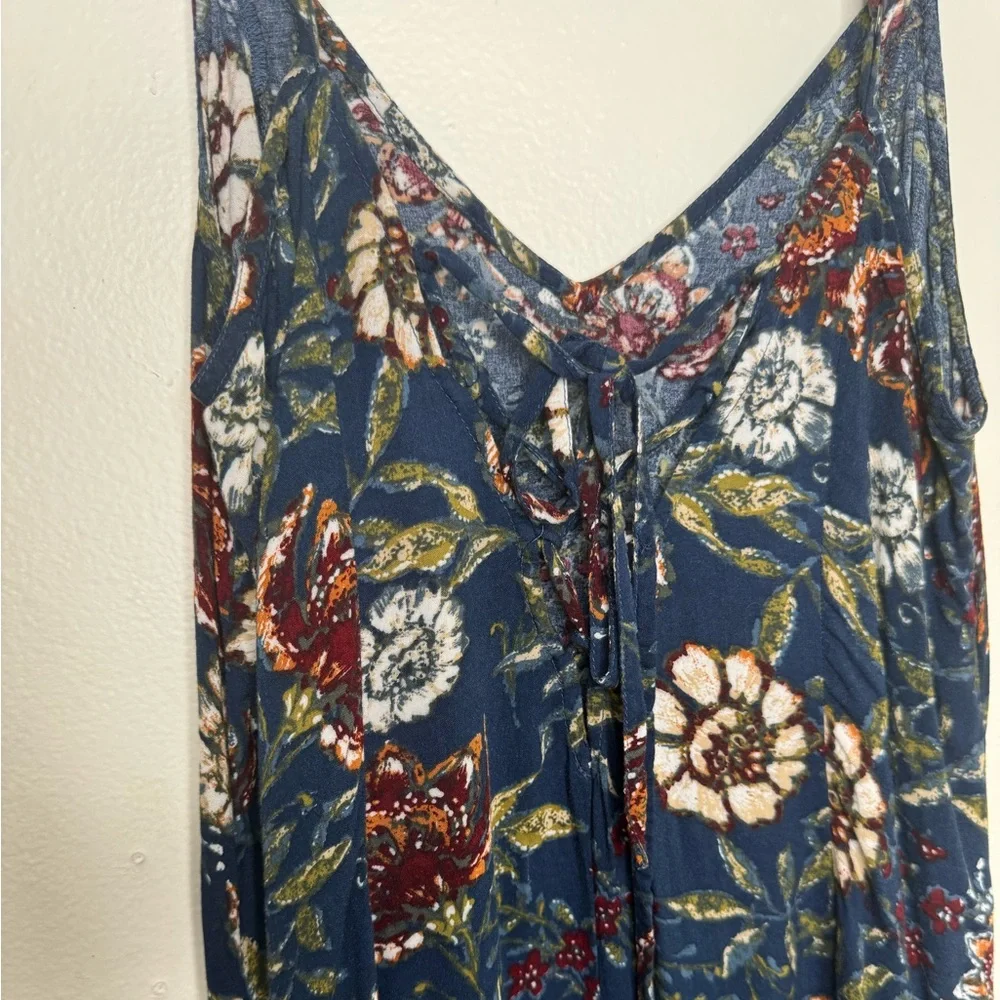 Abercrombie & Fitch womens M sleeveless floral print dress forest witchy boho - Picture 4 of 8